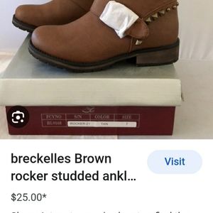 Breckelles Brown Rocker Ankle Boots